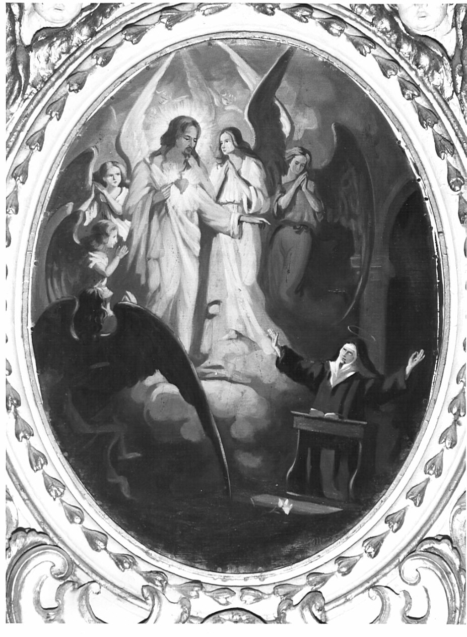 Sacro Cuore di Gesù (dipinto, opera isolata) di Manini Vittorio (sec. XX)