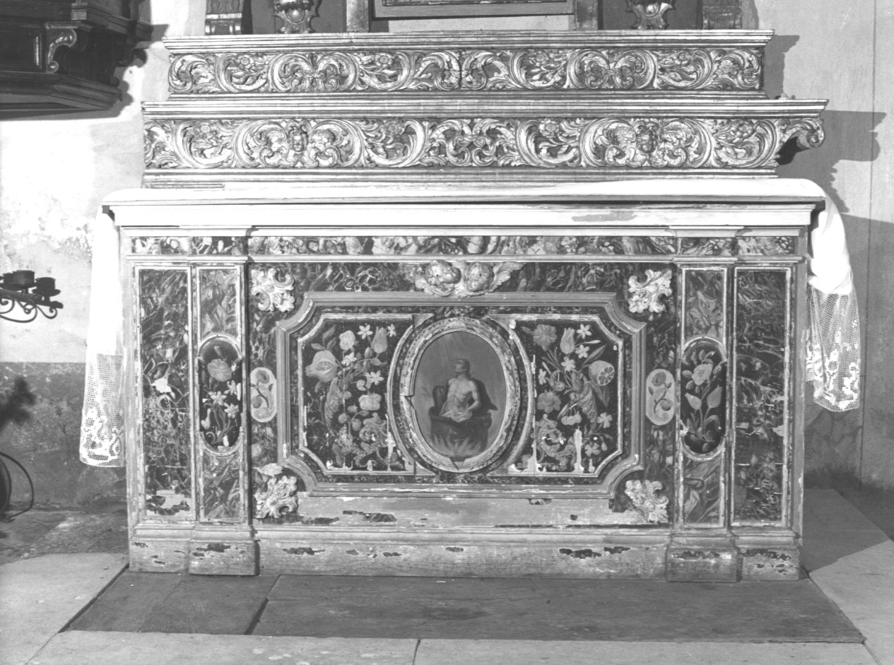 altare, complesso decorativo - bottega bergamasca (prima metà sec. XVII)