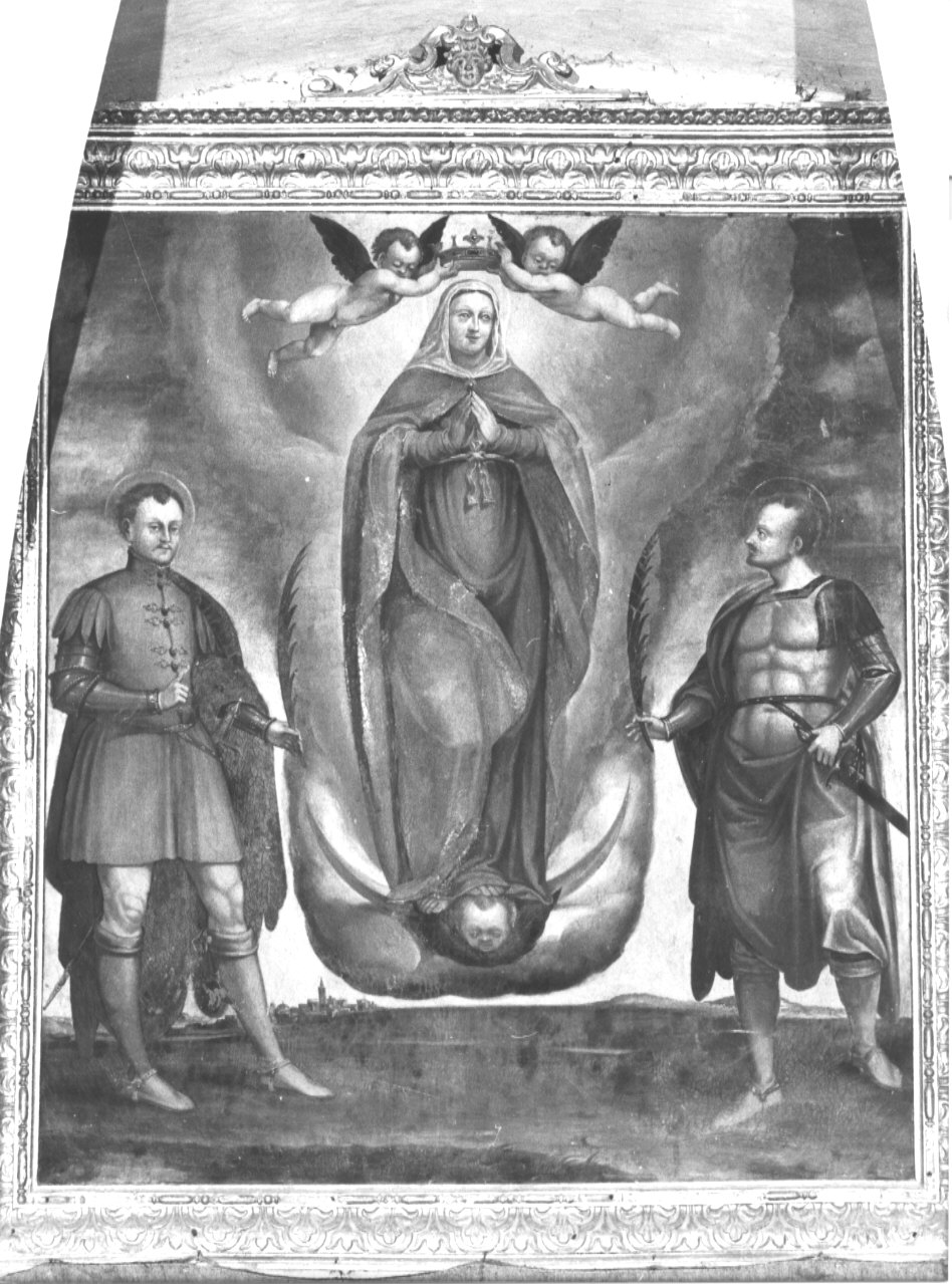 Madonna Immacolata e Santi (dipinto, opera isolata) - ambito bergamasco (prima metà sec. XVII)