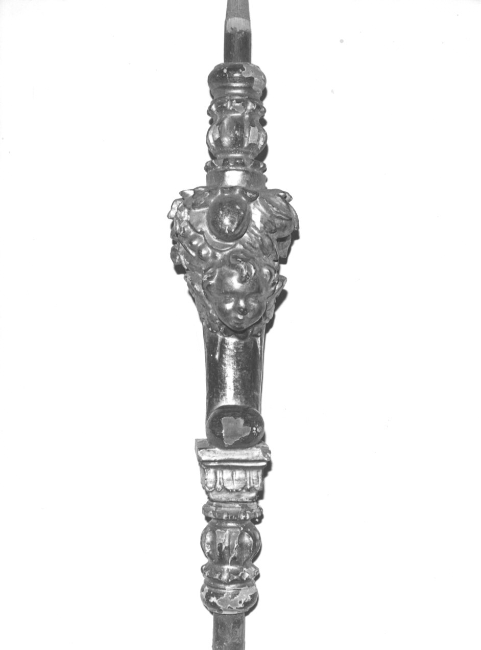 asta di croce processionale, opera isolata - bottega bergamasca (sec. XVII)