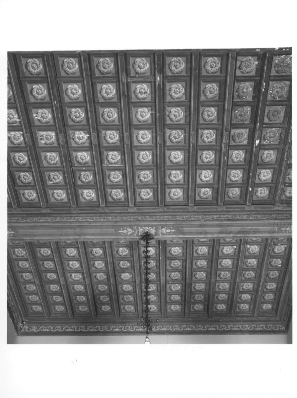 motivi decorativi a cassettoni, motivi decorativi a cassettoni (soffitto dipinto, opera isolata) - ambito lombardo (prima metà sec. XVIII)