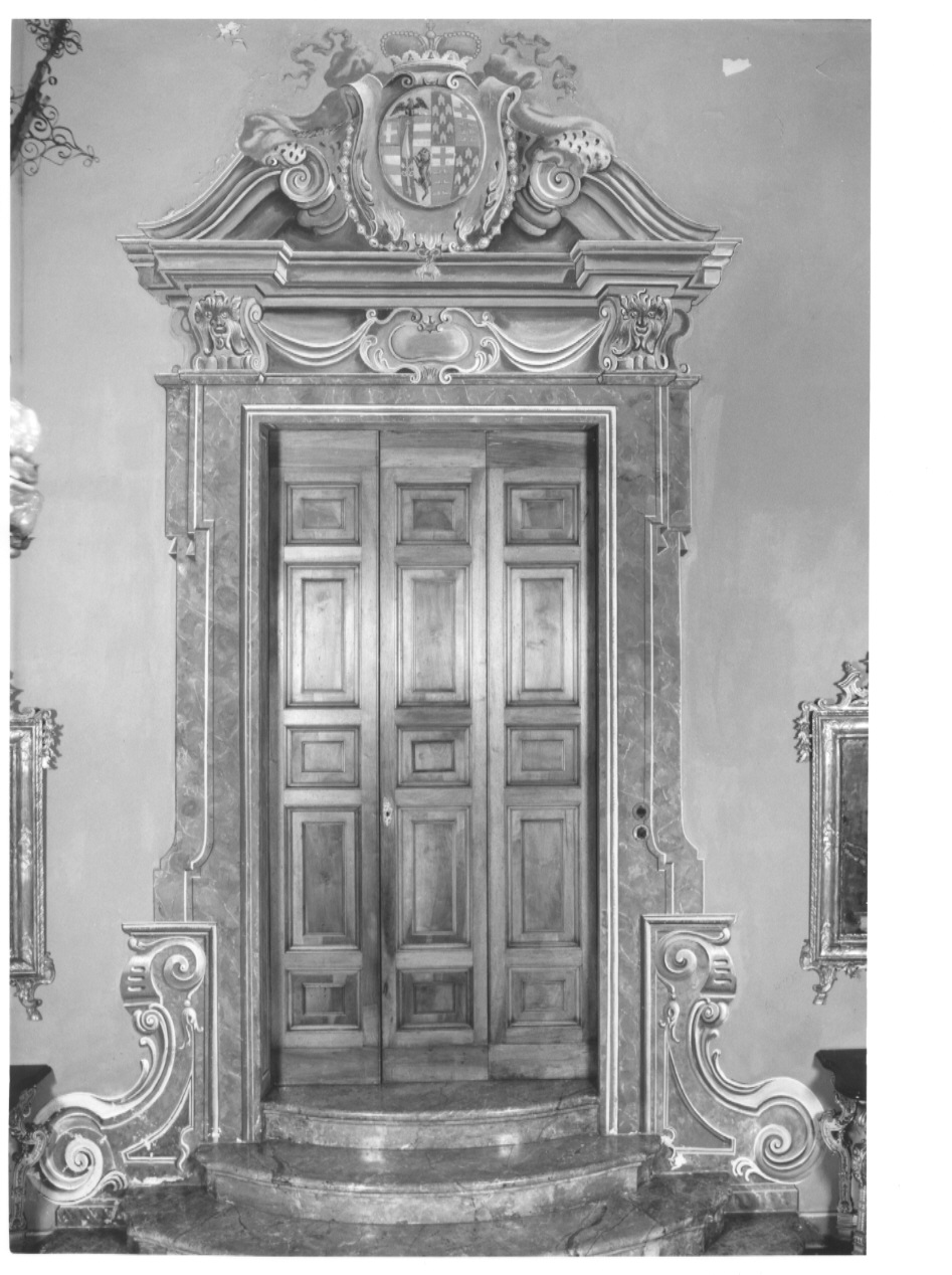 motivi decorativi a volute, motivi decorativi a volute (decorazione pittorica, opera isolata) - ambito lombardo (prima metà sec. XVIII)