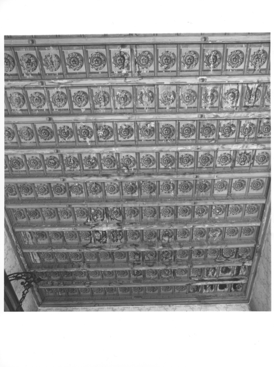 motivi decorativi a cassettoni, motivi decorativi a cassettoni (soffitto dipinto, opera isolata) - ambito lombardo (prima metà sec. XVIII)