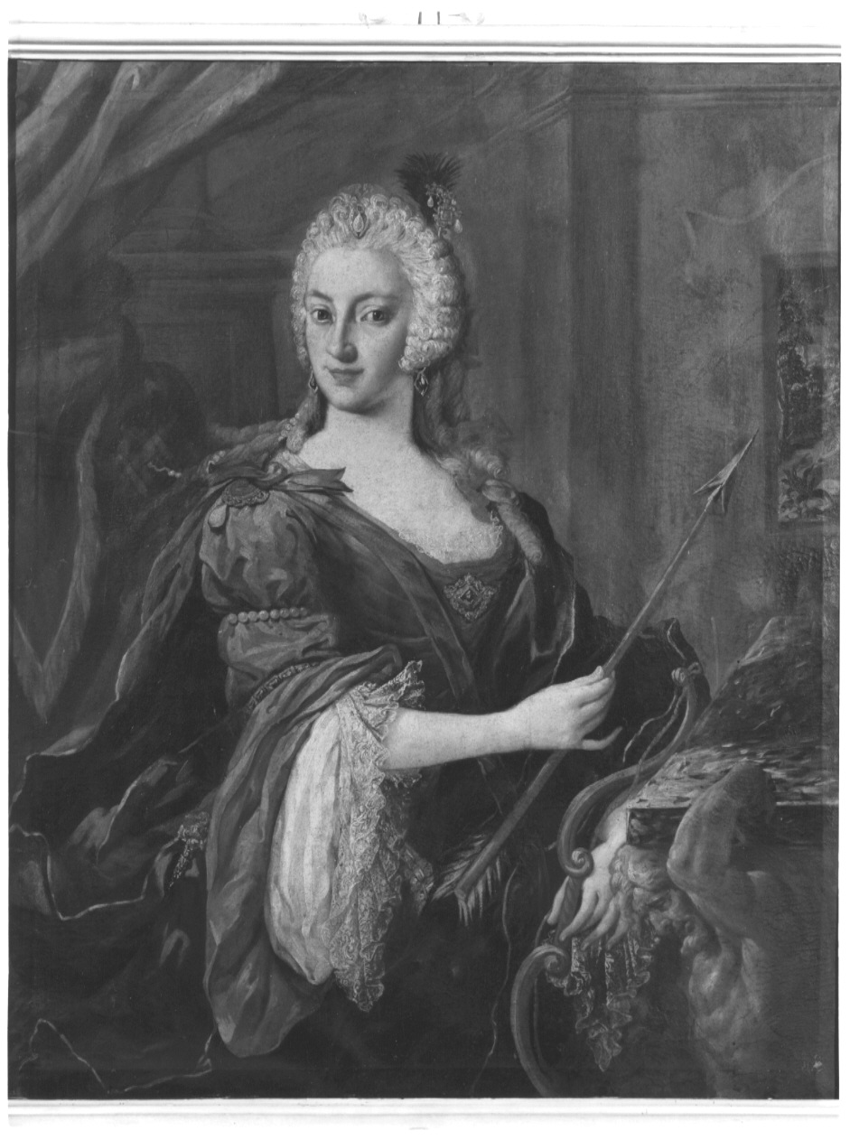 ritratto di gentildonna in veste di Diana, ritratto di gentildonna in veste di Diana (dipinto, opera isolata) - ambito francese (sec. XVIII)