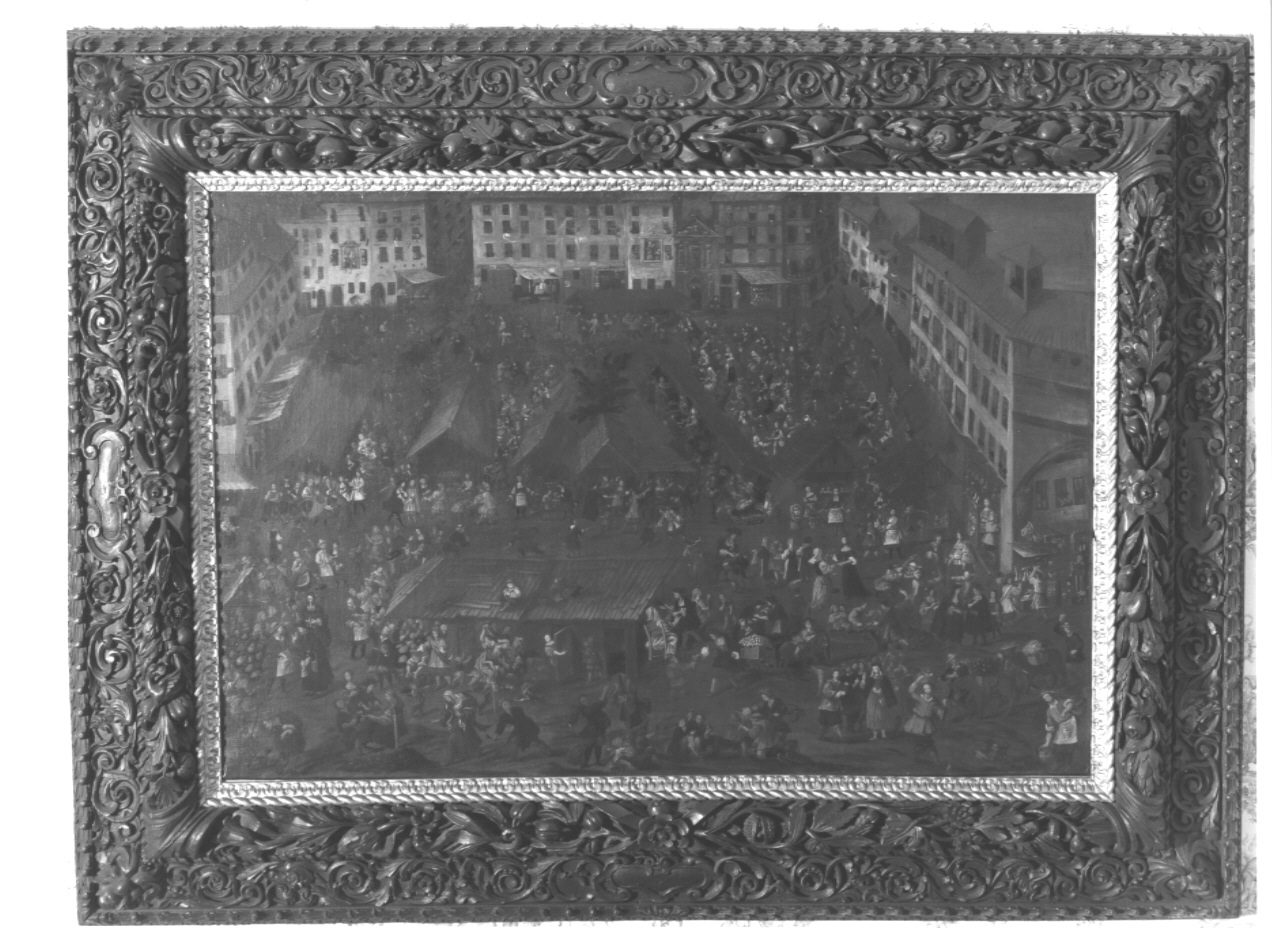 festa in piazza, festa in piazza (dipinto, opera isolata) di Heintz Joseph il giovane (attribuito) (metà sec. XVII)