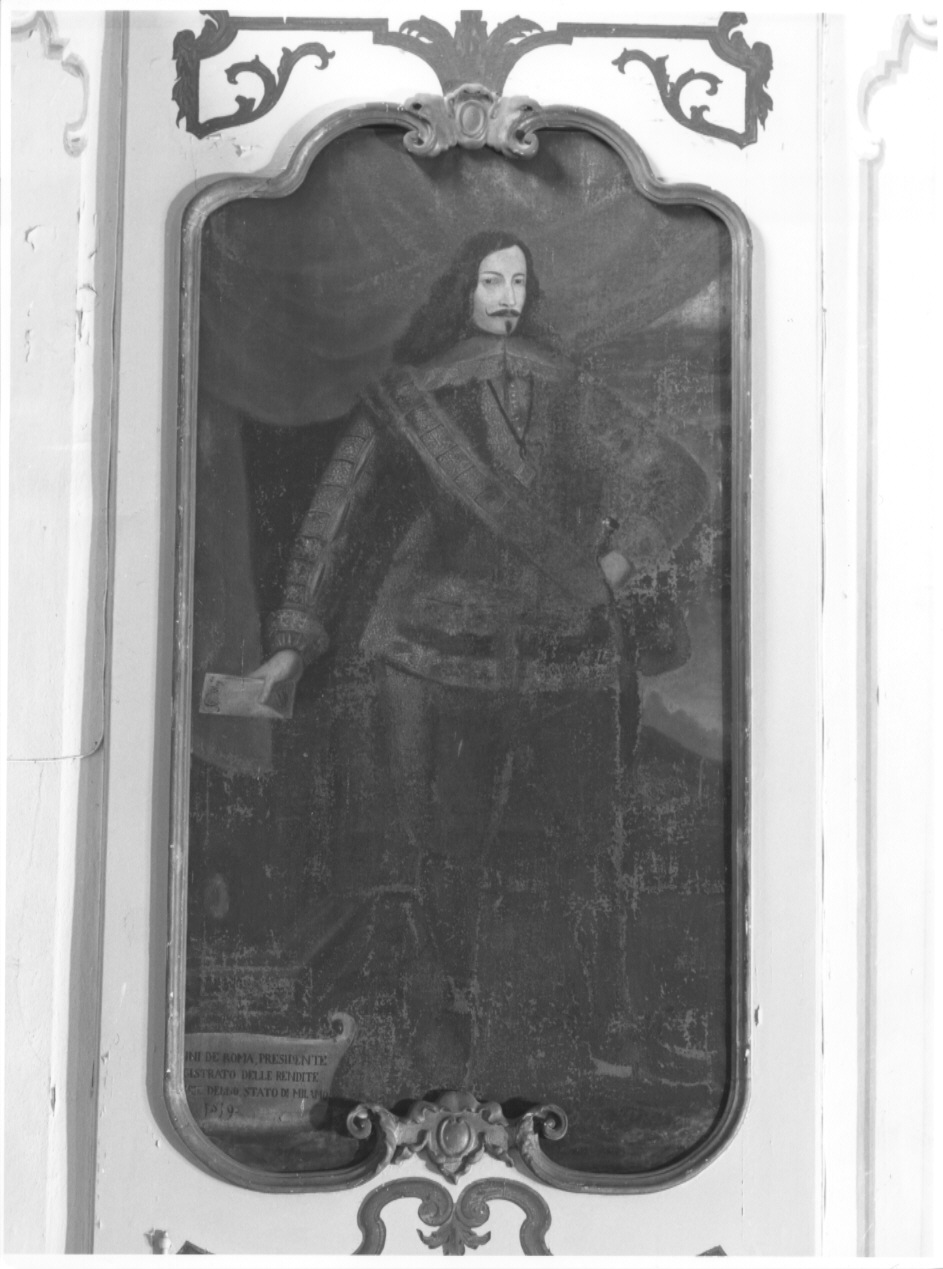 Ritratto retrospettivo di un magistrato delle rendite dello Stato appartenente alla famiglia Orsini, ritratto retrospettivo di un magistrato delle rendite dello Stato di Milano appartenente alla famiglia Orsini (dipinto, opera isolata) - ambito lombardo (prima metà sec. XVII)