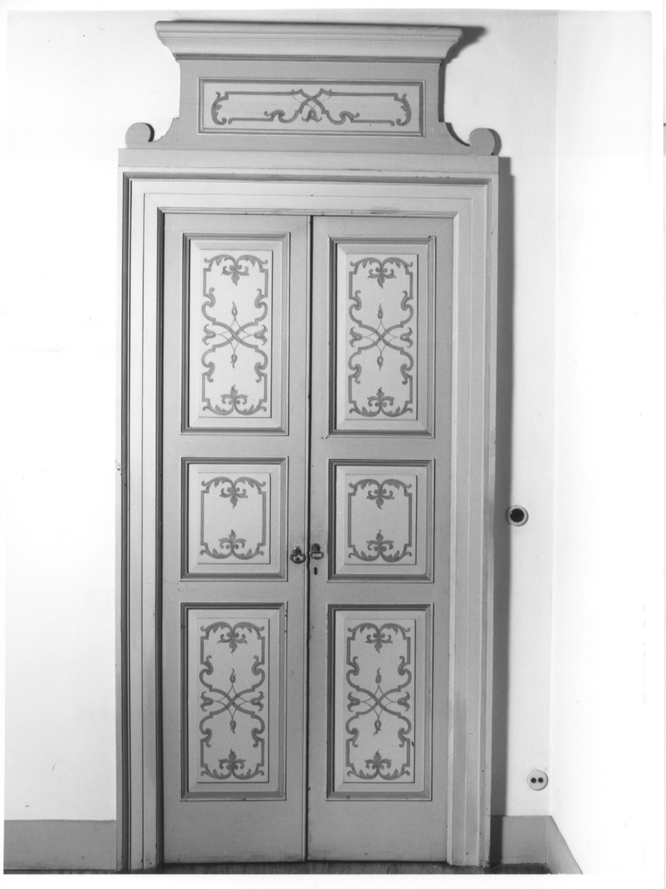 porta - a due battenti, serie di Majnoni d'Intimiano Achille (attribuito) - ambito lombardo (fine sec. XIX)