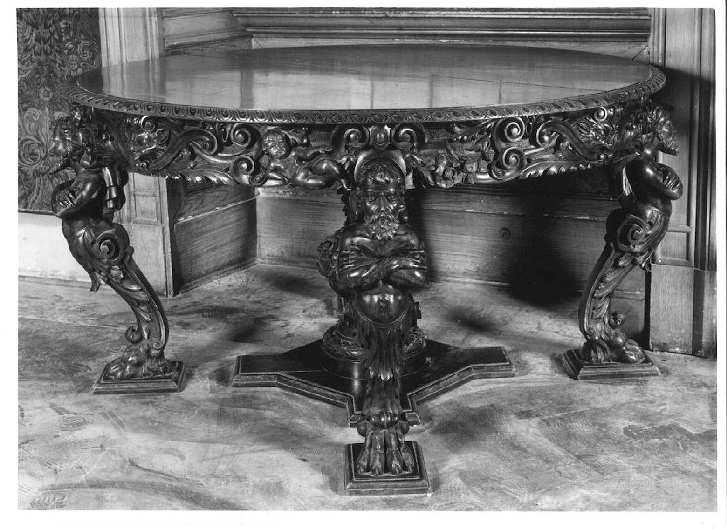 tavolo da centro, elemento d'insieme - manifattura tedesca (ultimo quarto sec. XIX)