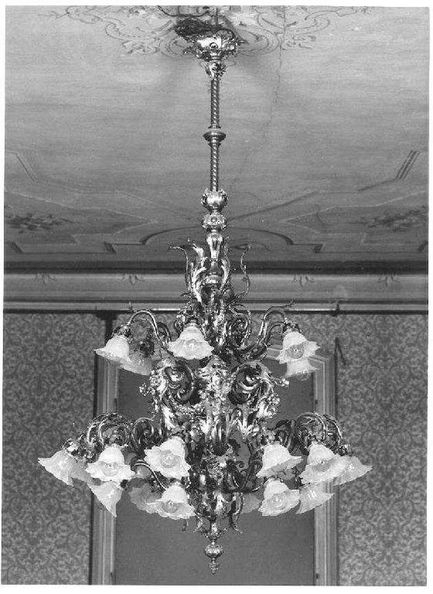 lampadario - a bracci, opera isolata - ambito Italia settentrionale (ultimo quarto sec. XIX)