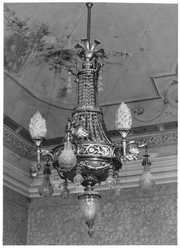 lampadario, opera isolata - ambito Italia settentrionale (ultimo quarto sec. XIX)