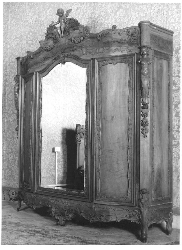 armadio, elemento d'insieme - ambito tedesco (ultimo quarto sec. XIX)