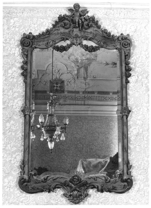 specchiera, elemento d'insieme - ambito tedesco (ultimo quarto sec. XIX)