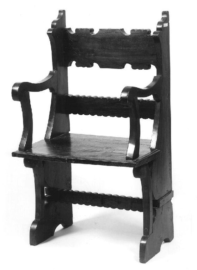 sedia - a braccioli, opera isolata - ambito lombardo (sec. XIX)