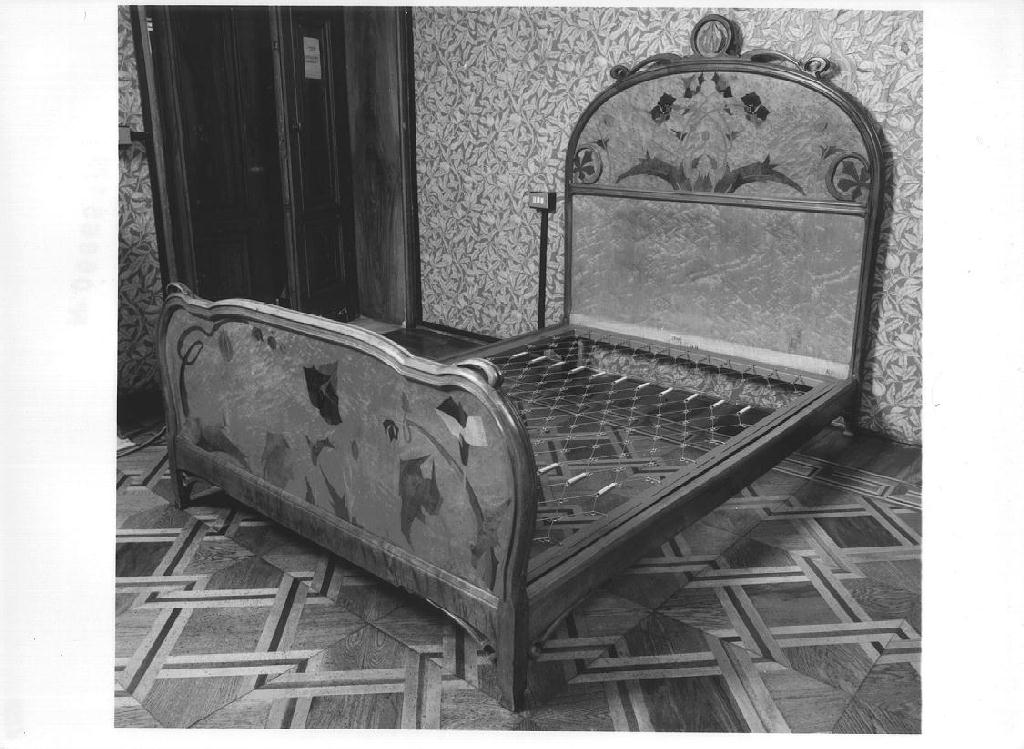 letto, elemento d'insieme - ambito tedesco (?) (fine/inizio secc. XIX/ XX)