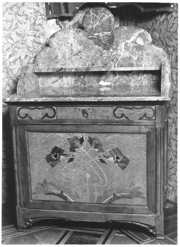 tavolino da toeletta, elemento d'insieme - ambito tedesco (?) (fine/inizio secc. XIX/ XX)