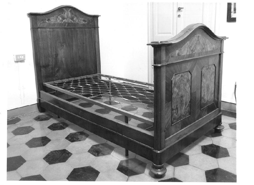 letto, elemento d'insieme - ambito lombardo (metà sec. XIX)
