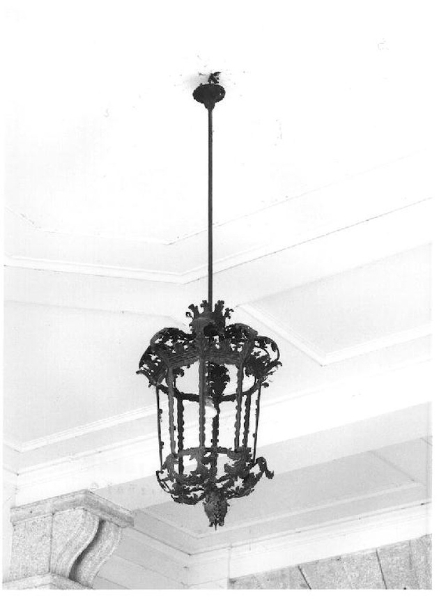 lampada pensile, opera isolata - ambito lombardo (secc. XIX/ XX)