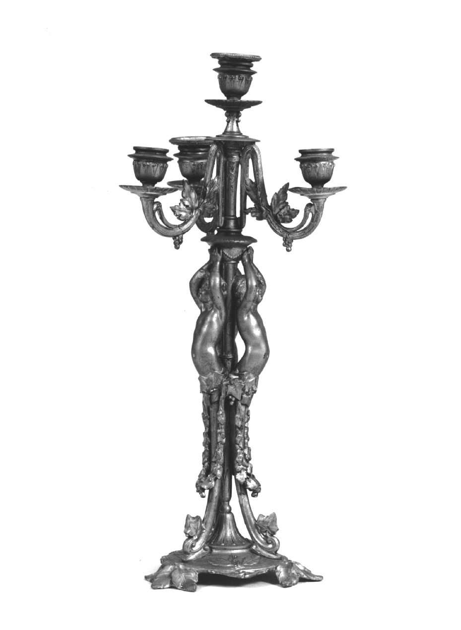 candelabro, serie - manifattura italiana (seconda metà sec. XIX)