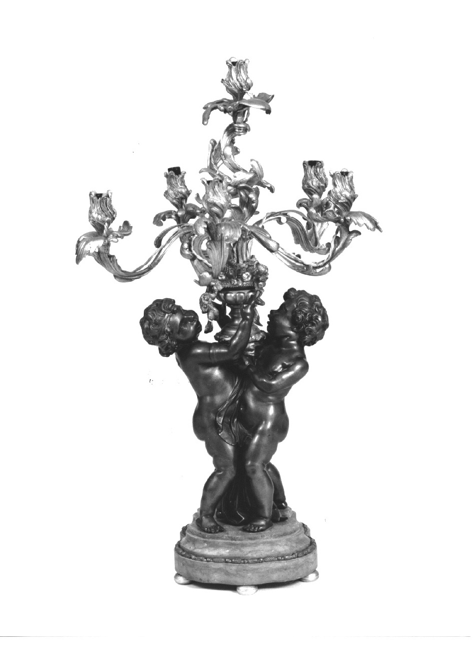 candelabro, serie - manifattura francese (prima metà sec. XIX)