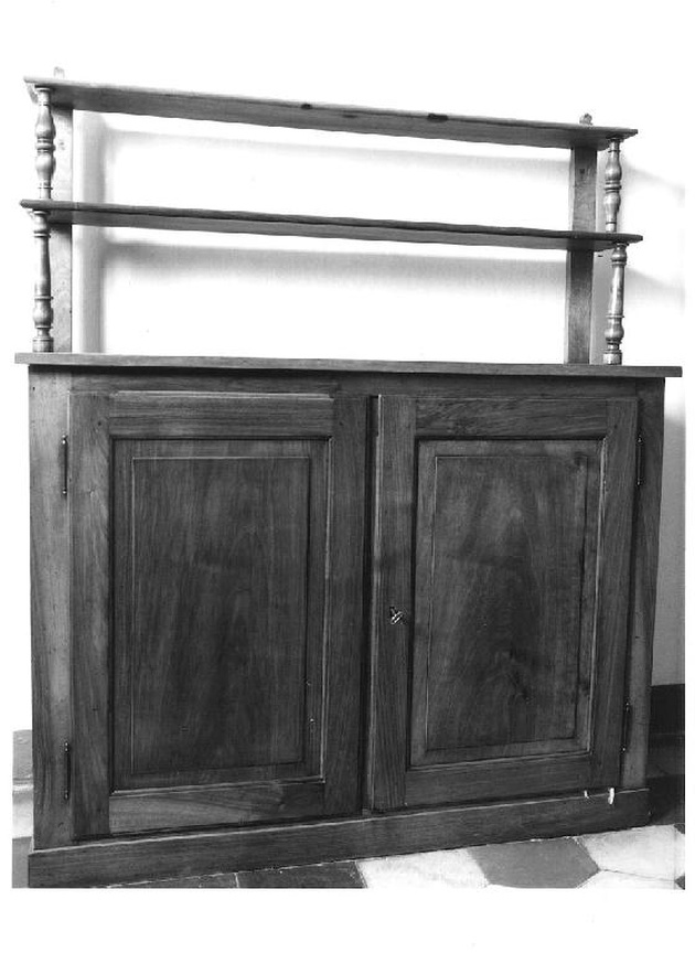 credenza con alzata, opera isolata - ambito Italia settentrionale (seconda metà sec. XIX)