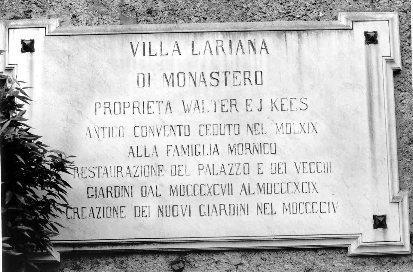 lapide documentaria, opera isolata - ambito lombardo (sec. XX)