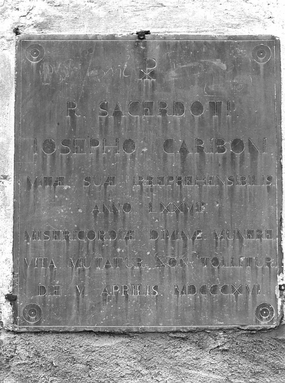 lapide tombale, opera isolata - bottega lombarda (sec. XIX)