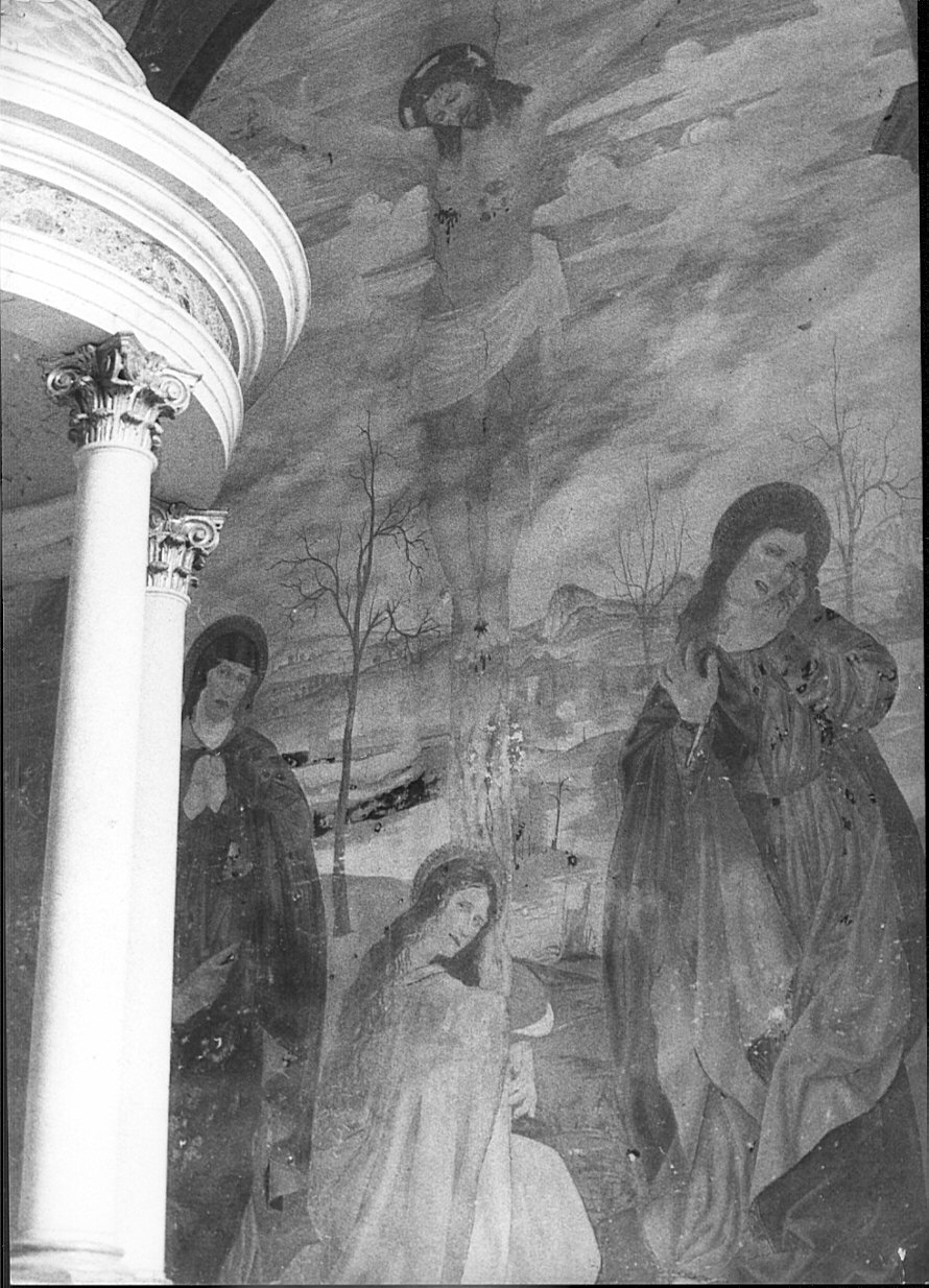crocifissione di Cristo con la Madonna e Santa Maria Maddalena (dipinto, elemento d'insieme) - ambito lombardo (sec. XVI)