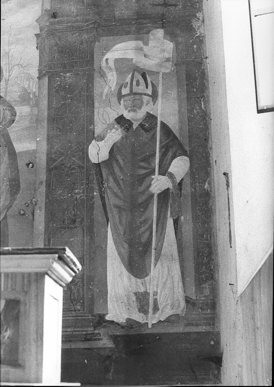 Sant'Ambrogio (dipinto, elemento d'insieme) - ambito lombardo (sec. XVI)