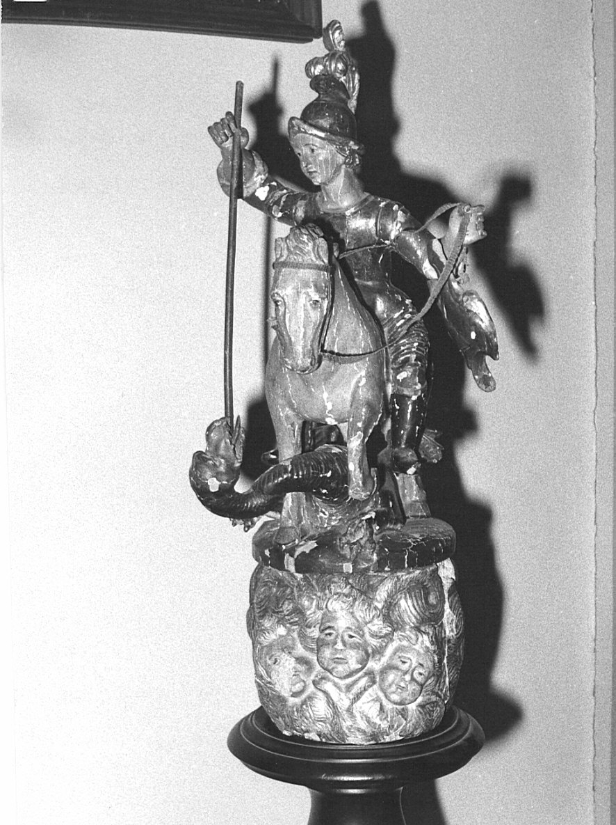 San Giorgio a cavallo (scultura, opera isolata) - bottega lombarda (sec. XVII)