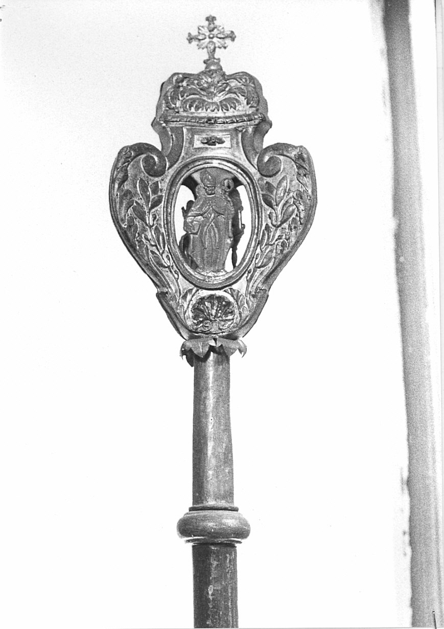 mazza processionale, opera isolata - bottega lombarda (sec. XVIII)