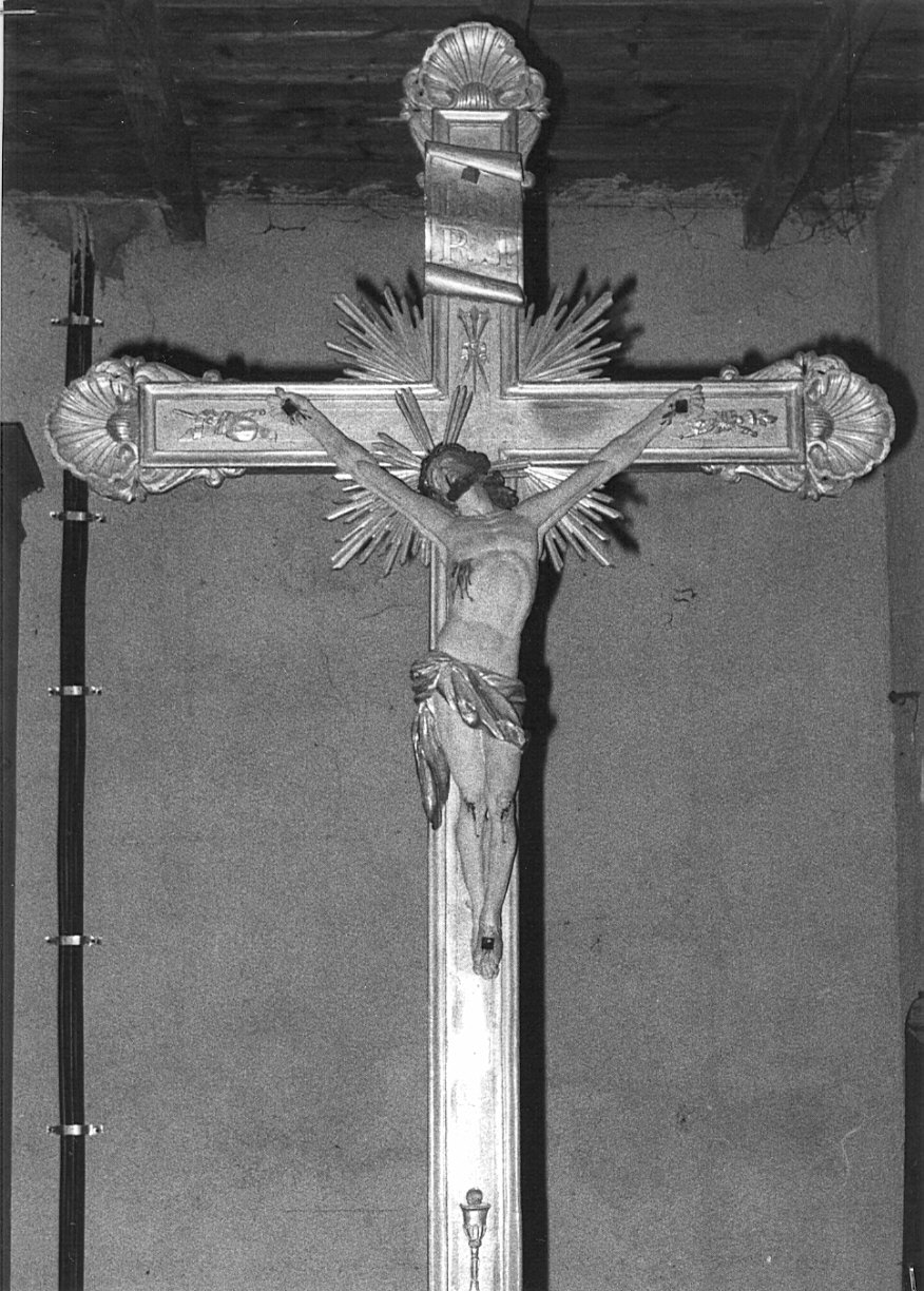 croce processionale, opera isolata - bottega lombarda (secc. XVIII/ XIX)