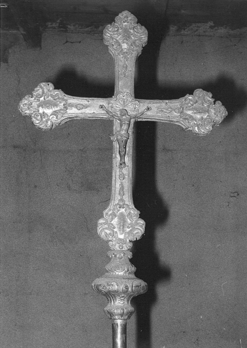 croce processionale, opera isolata - bottega lombarda (sec. XVIII)