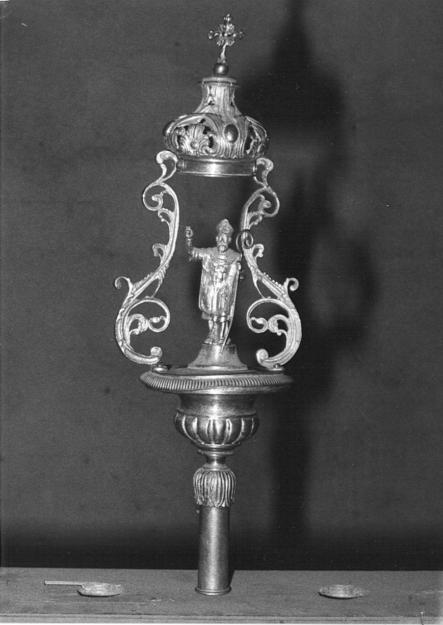 mazza processionale, opera isolata - bottega lombarda (sec. XIX)