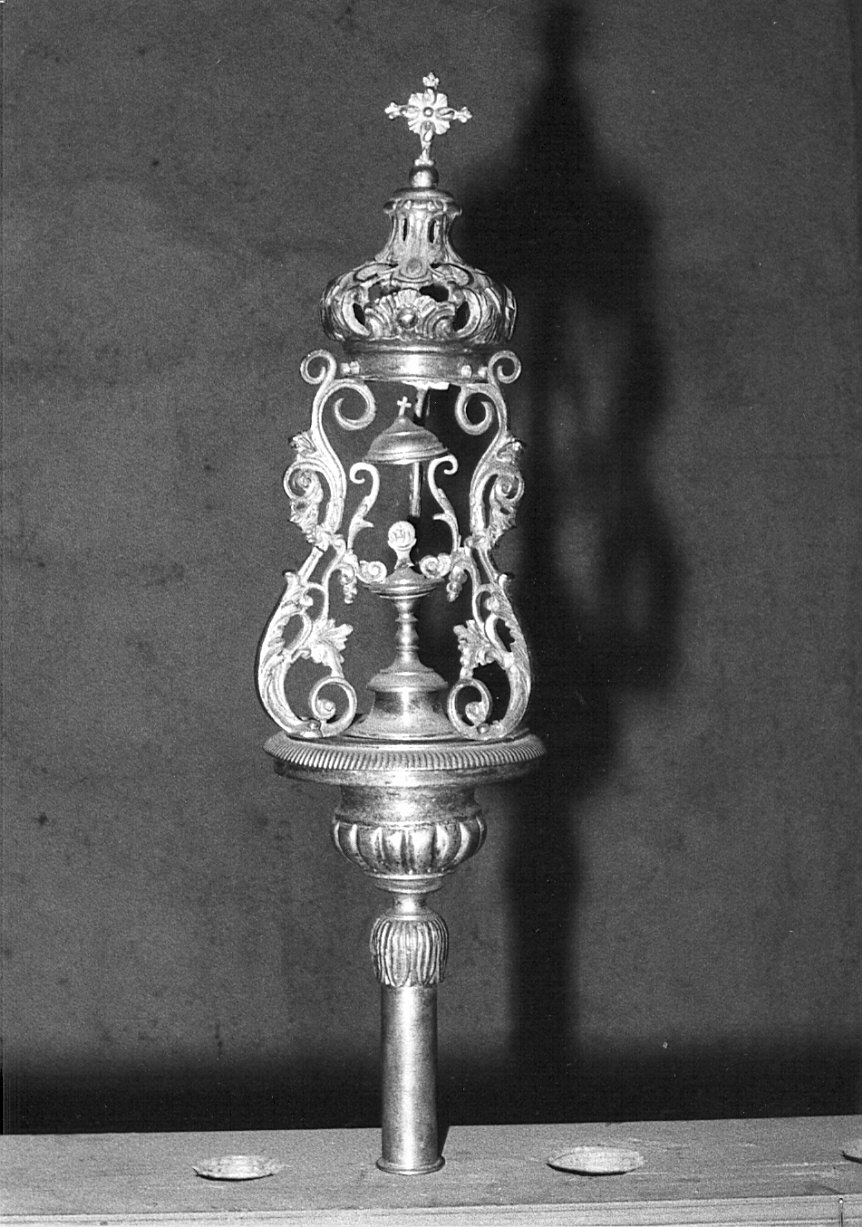asta di croce processionale, opera isolata - bottega lombarda (sec. XIX)