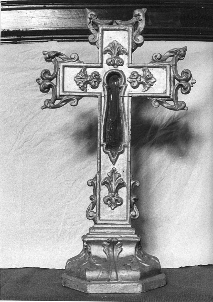 reliquiario - a croce, opera isolata - bottega lombarda (sec. XVIII)