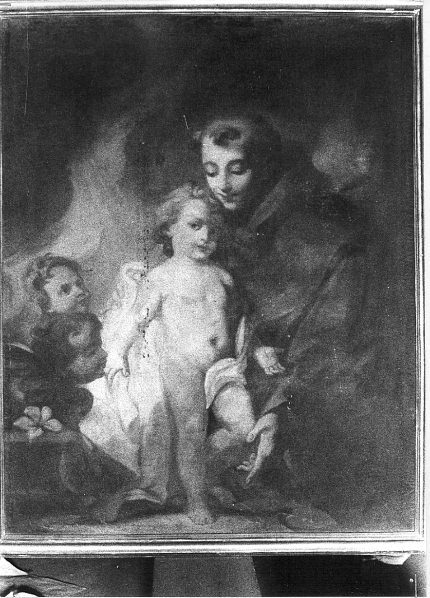 Sant'Antonio da Padova con il bambino (dipinto, opera isolata) di Gherardi Pietro (sec. XVIII)