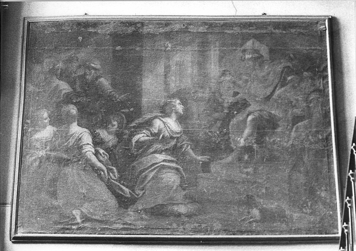 Regina Ester e Re Assuero (dipinto, opera isolata) - ambito lombardo (secc. XVII/ XVIII)