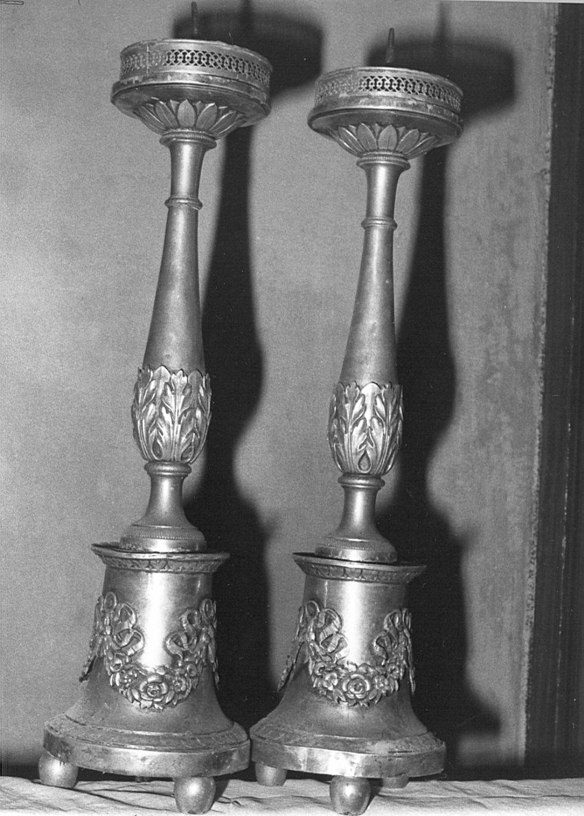 candeliere, coppia - bottega lombarda (sec. XIX)