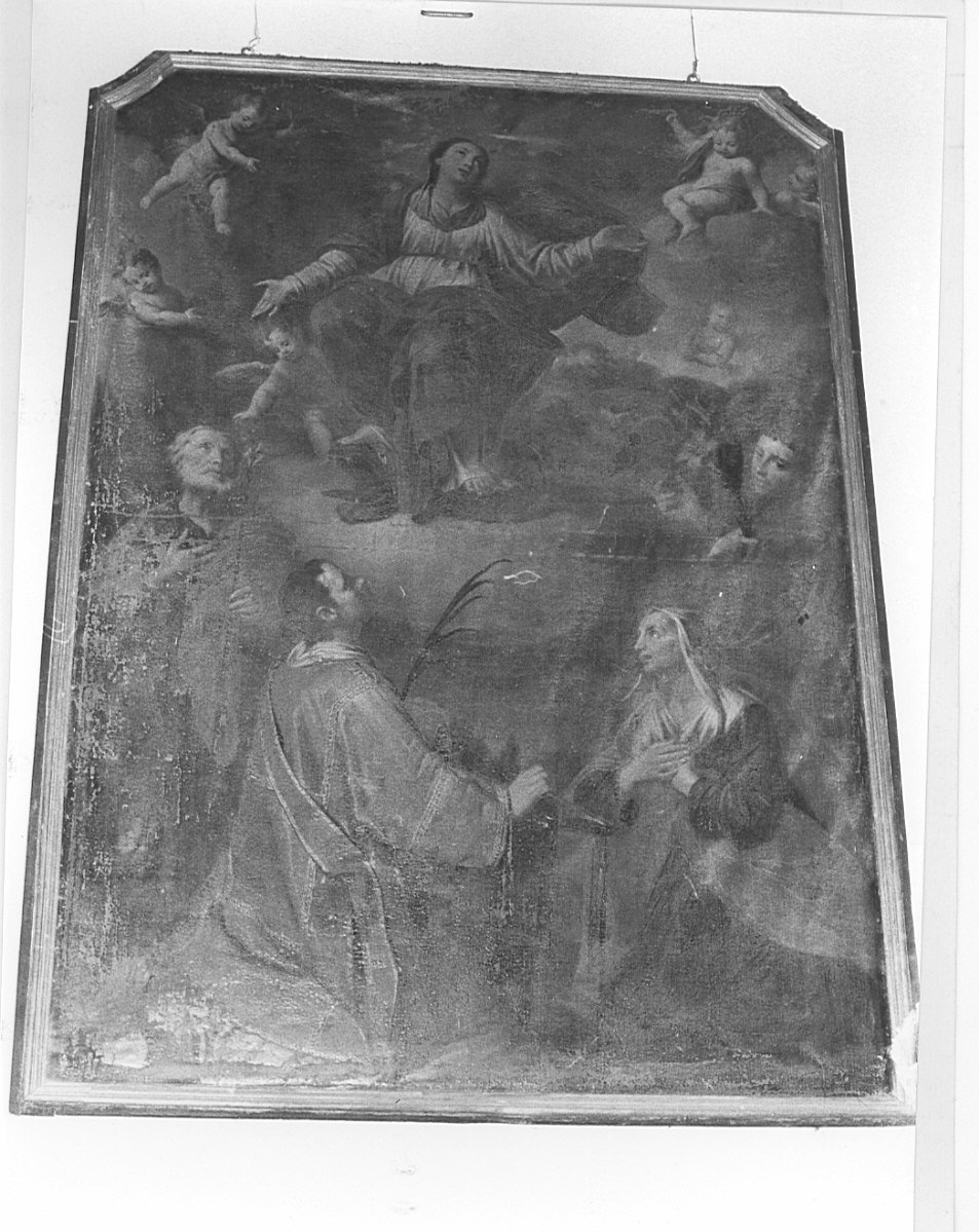 Madonna tra Santi (dipinto, opera isolata) - ambito lombardo (sec. XVII)