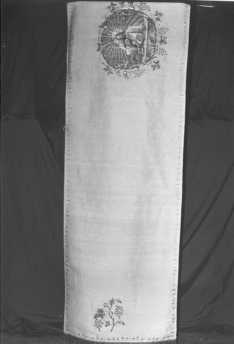 velo omerale, opera isolata - manifattura lombarda (sec. XIX)