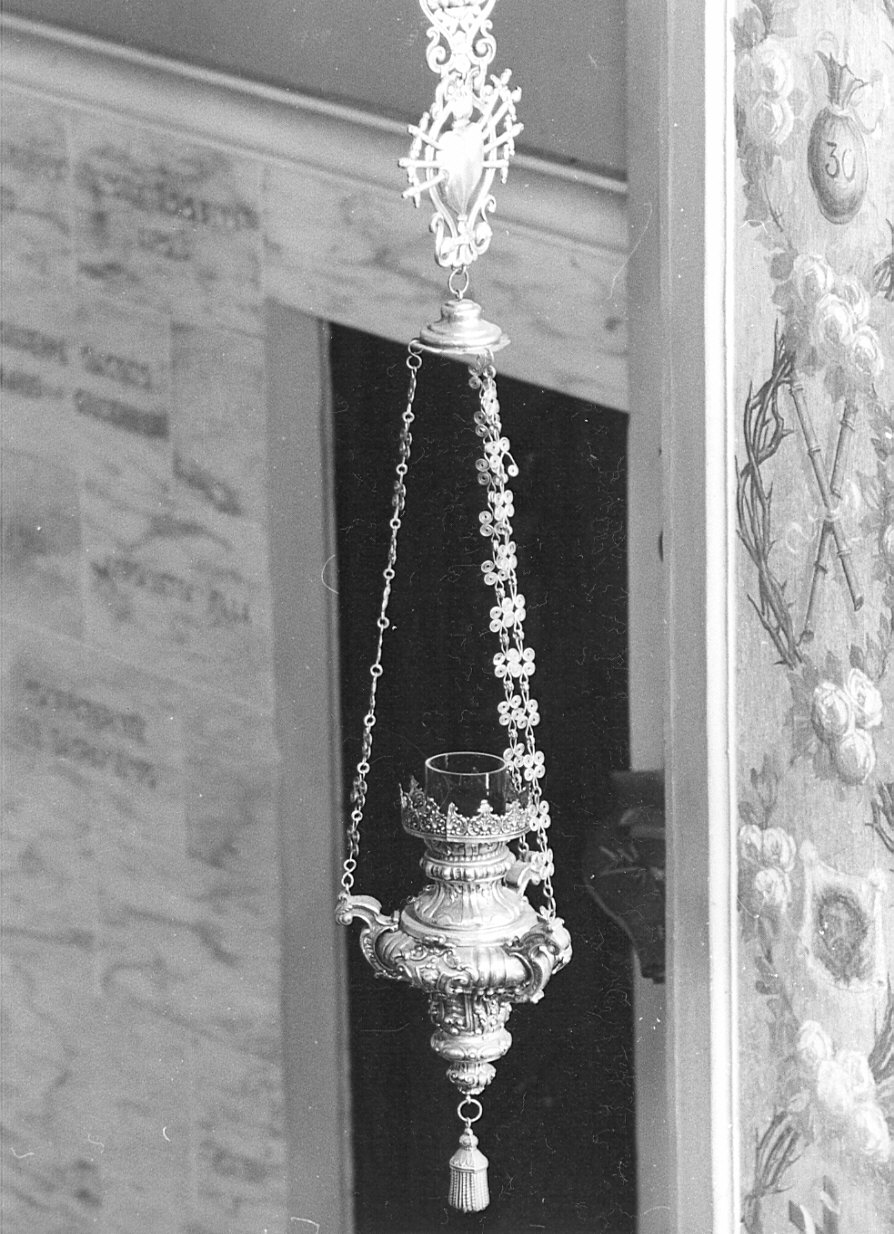 lampada pensile, coppia - bottega lombarda (secc. XVIII/ XIX)