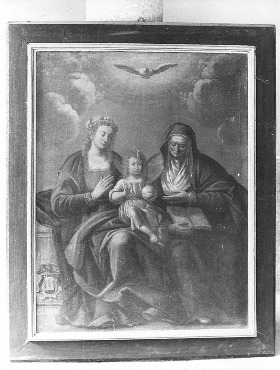 Madonna con Bambino e Sant'Anna (dipinto, opera isolata) - ambito lombardo (sec. XVII)