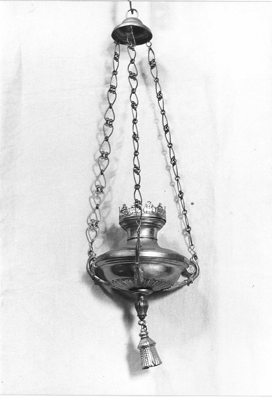 lampada pensile, coppia - bottega lombarda (secc. XIX/ XX)