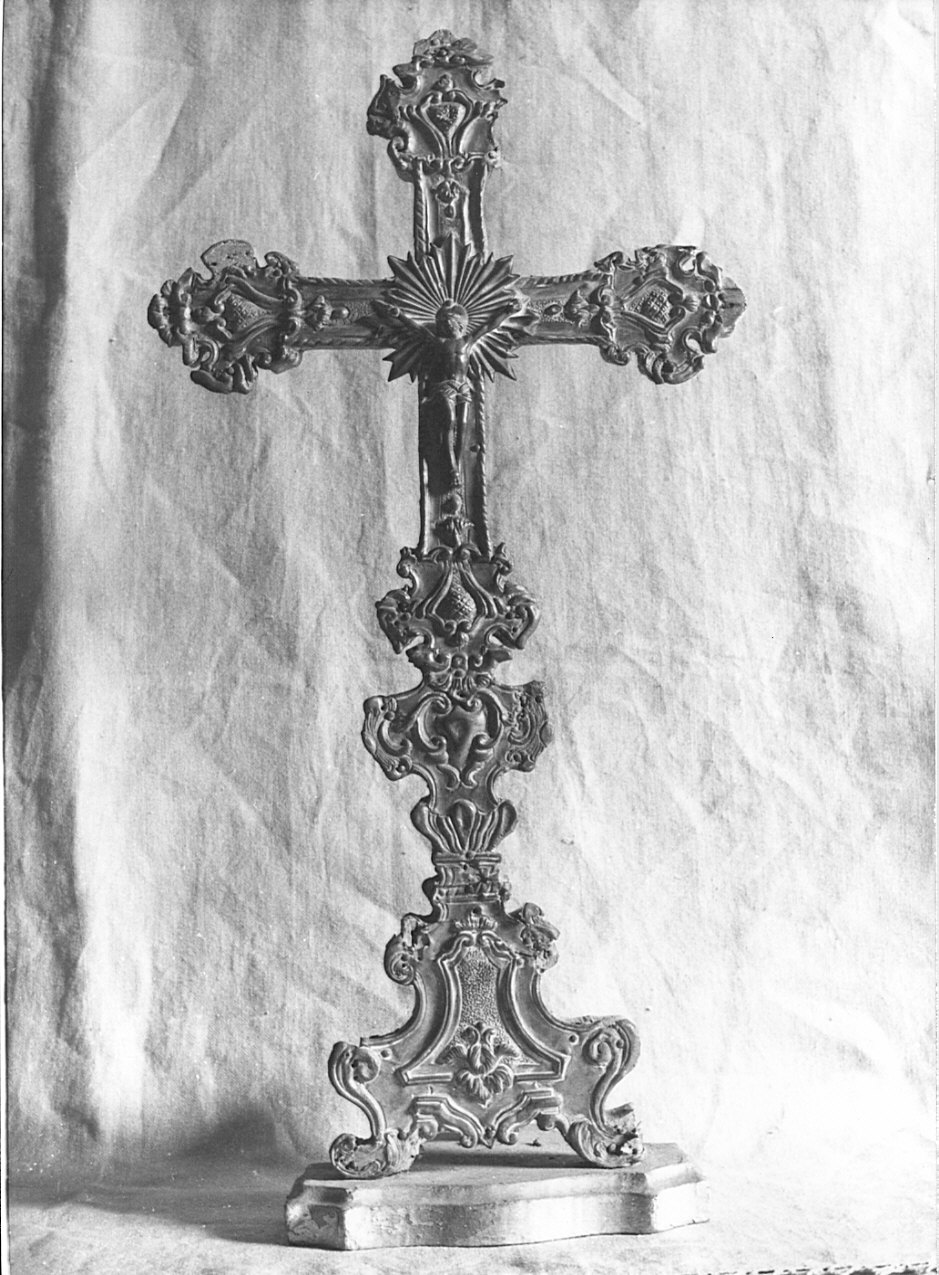 croce d'altare, opera isolata - bottega lombarda (sec. XVIII)