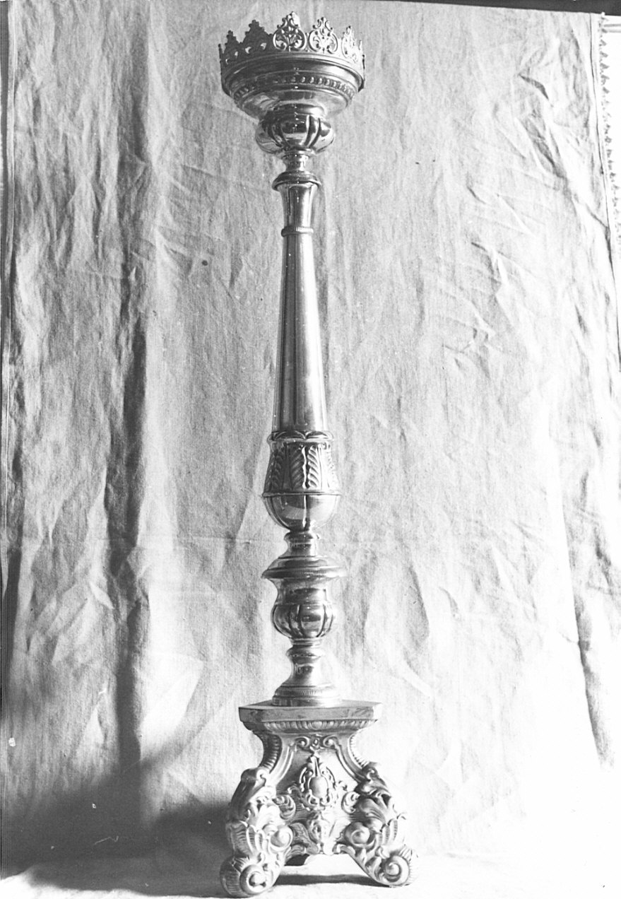 candeliere d'altare, serie - bottega lombarda (sec. XIX)