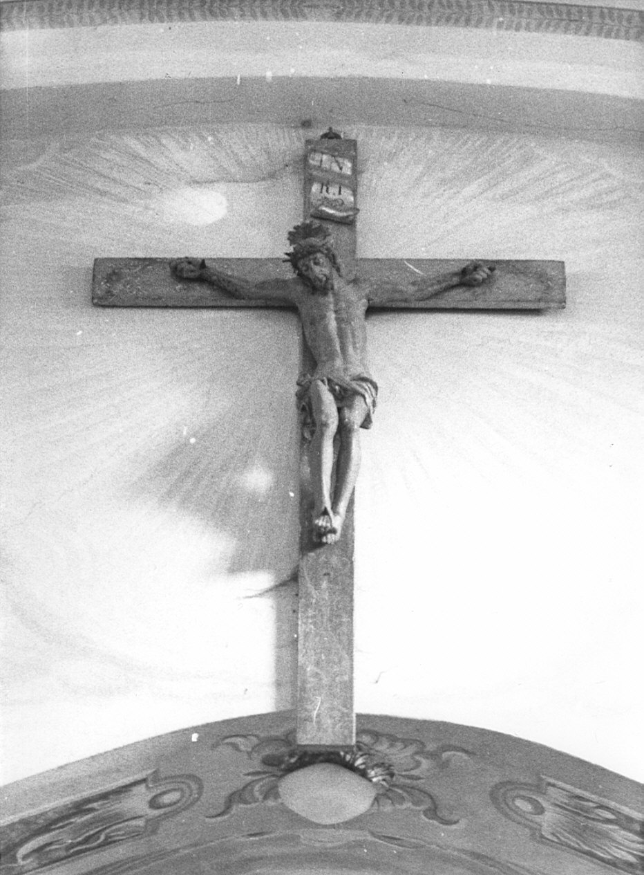 crocifisso del trave trionfale, opera isolata - bottega lombarda (secc. XVIII/ XIX)