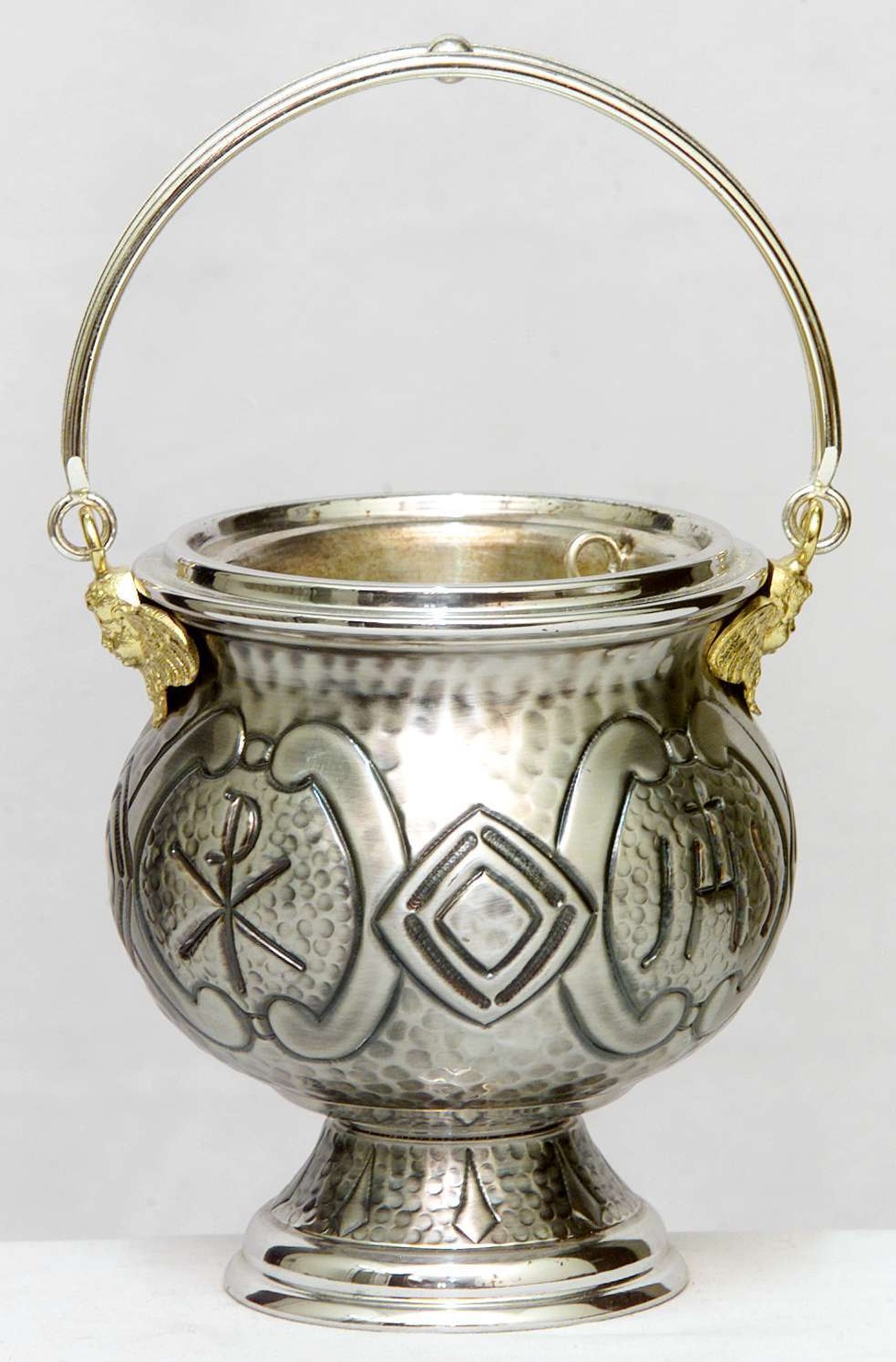 secchiello per l'acqua benedetta, opera isolata - bottega lombarda (ultimo quarto sec. XX)