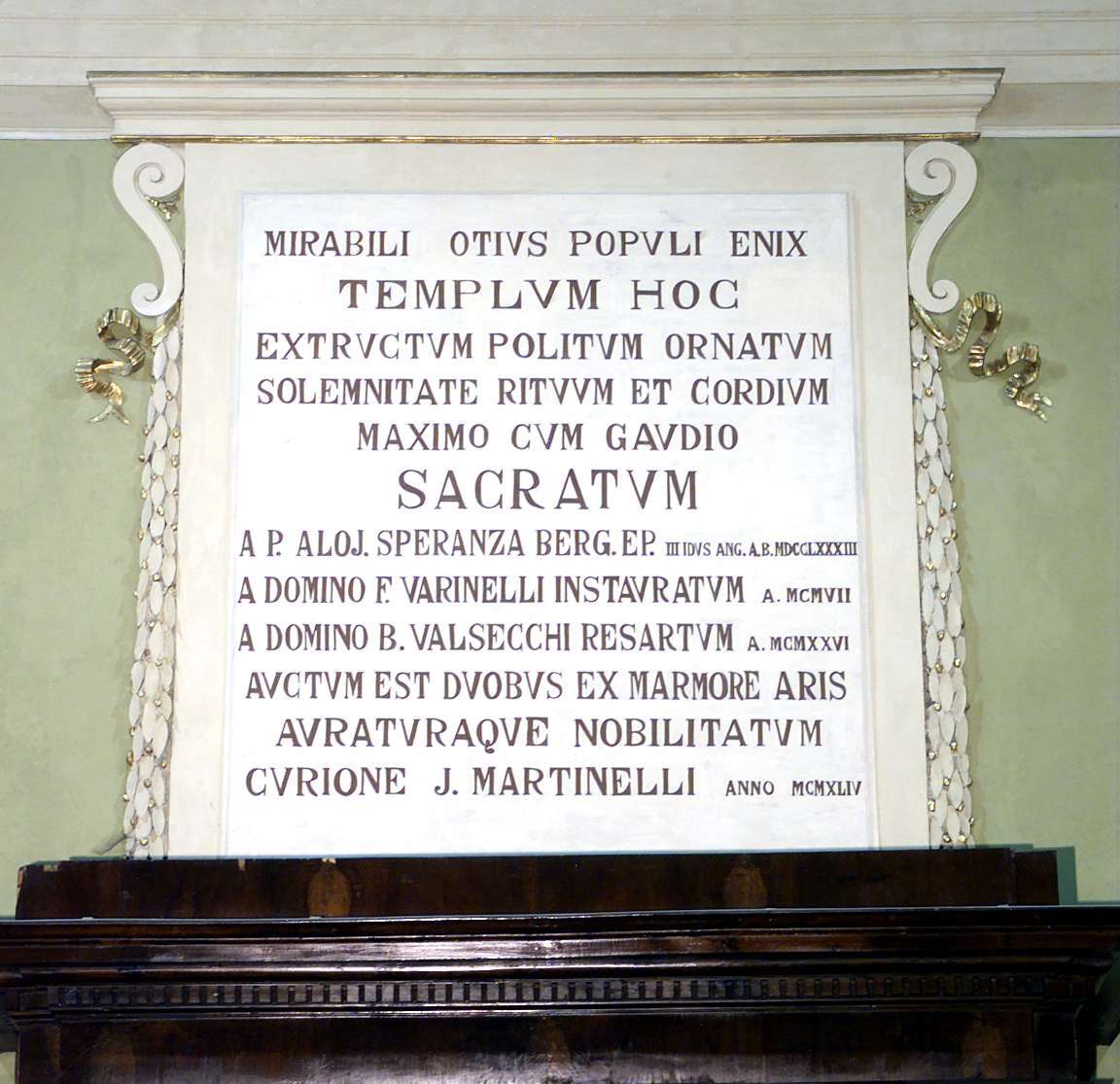 lapide documentaria, opera isolata - bottega bergamasca (sec. XX)