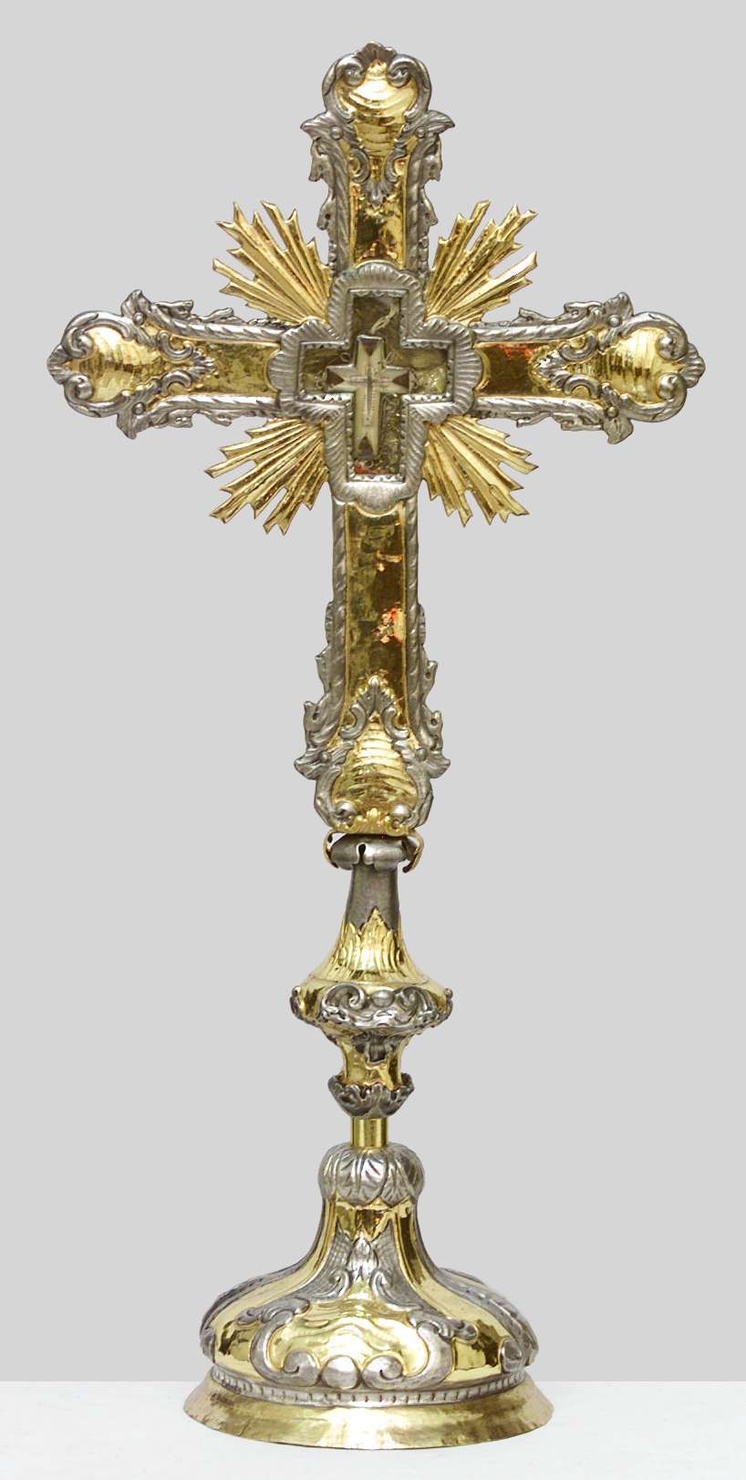 stauroteca, opera isolata - bottega lombarda (seconda metà sec. XVIII)