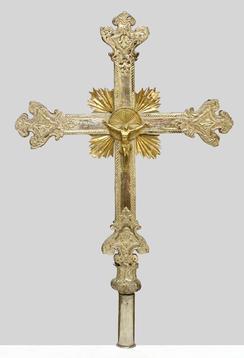 croce processionale, opera isolata - bottega lombarda (sec. XVIII)